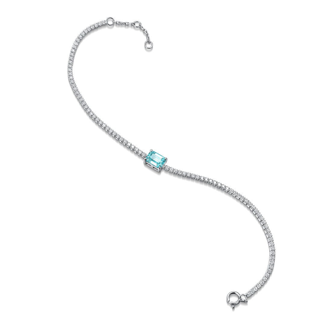 Pirmiana 2024 Hot Sale S925 Silver 1.51ct Lab Grown Paraiba Bracelet Engagement Women