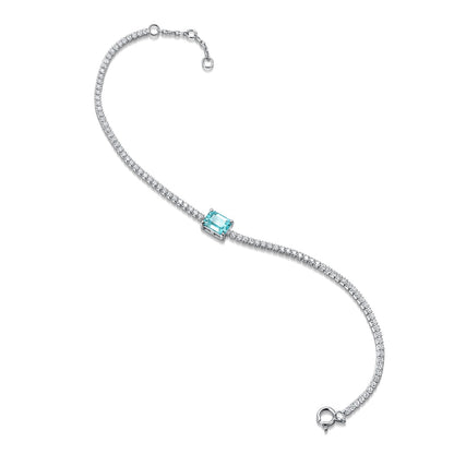 Pirmiana 2024 Hot Sale S925 Silver 1.51ct Lab Grown Paraiba Bracelet Engagement Women