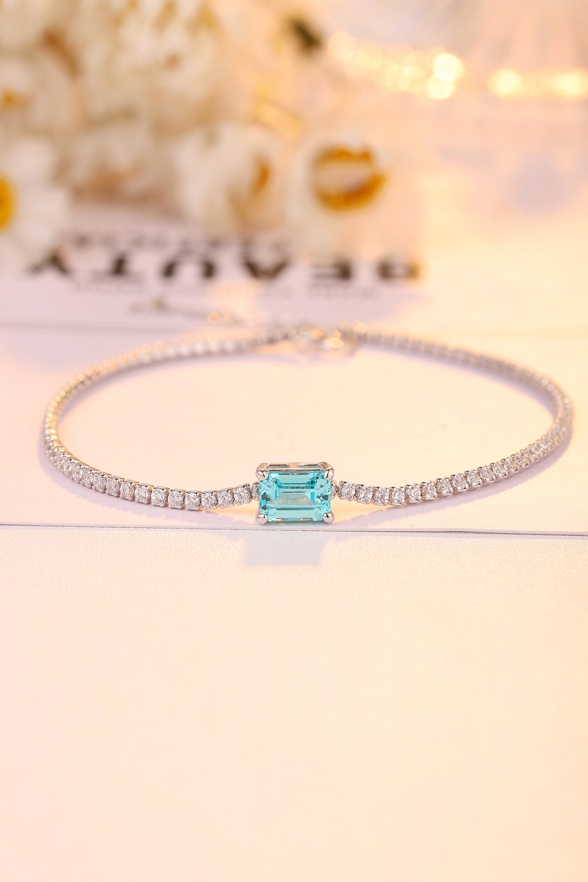 Pirmiana 2024 Hot Sale S925 Silver 1.51ct Lab Grown Paraiba Bracelet Engagement Women