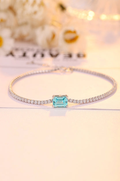 Pirmiana 2024 Hot Sale S925 Silver 1.51ct Lab Grown Paraiba Bracelet Engagement Women