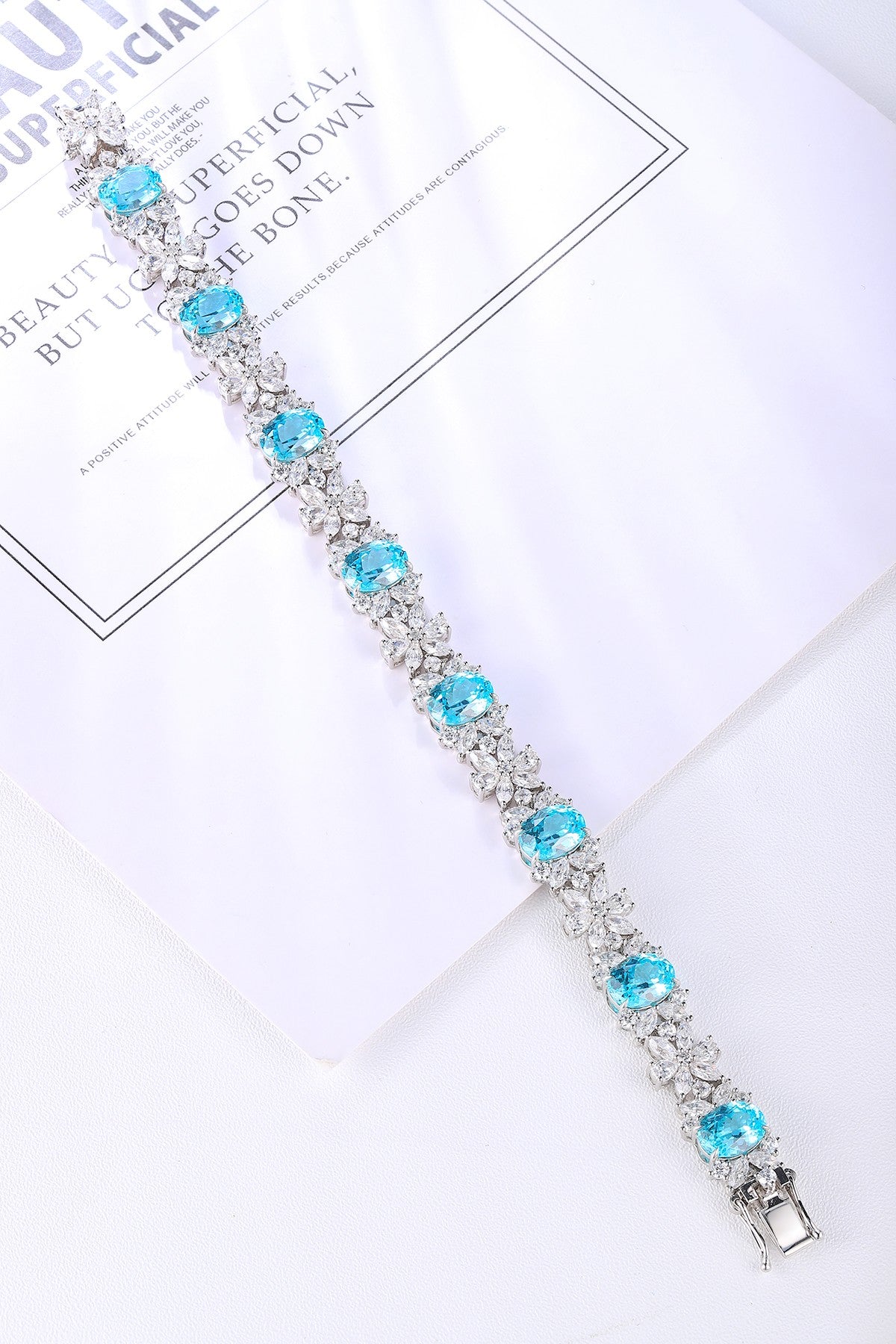 Pirmiana 2024 Hot Sale S925 Silver 15.79ct Lab Grown Paraiba Bracelet Engagement Women