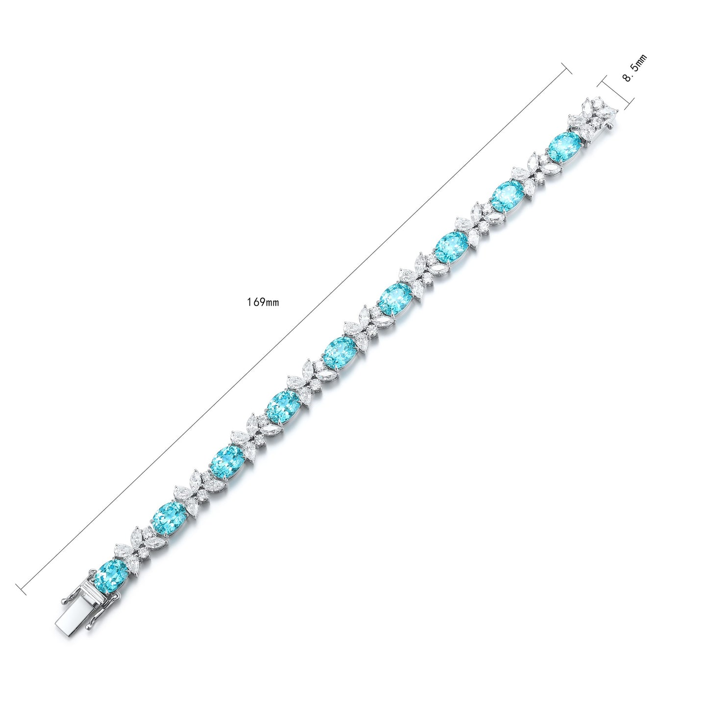 Pirmiana 2024 Hot Sale S925 Silver 20.7ct Lab Grown Paraiba Bracelet Engagement Women