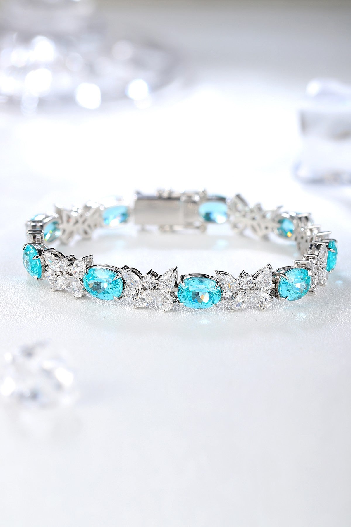 Pirmiana 2024 Hot Sale S925 Silver 20.7ct Lab Grown Paraiba Bracelet Engagement Women