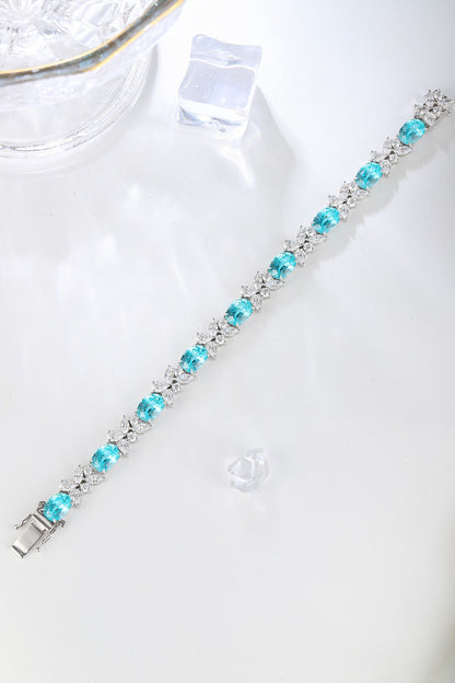 Pirmiana 2024 Hot Sale S925 Silver 20.7ct Lab Grown Paraiba Bracelet Engagement Women