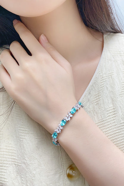 Pirmiana 2024 Hot Sale S925 Silver 20.7ct Lab Grown Paraiba Bracelet Engagement Women