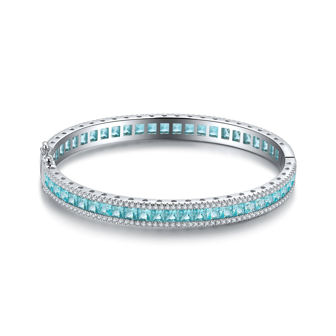 Pirmiana 2024 Hot Sale S925 Silver 16.398ct Lab Grown Paraiba Bracelet Engagement Women