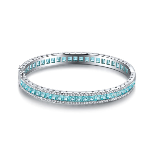 Pirmiana 2024 Hot Sale S925 Silver 16.398ct Lab Grown Paraiba Bracelet Engagement Women