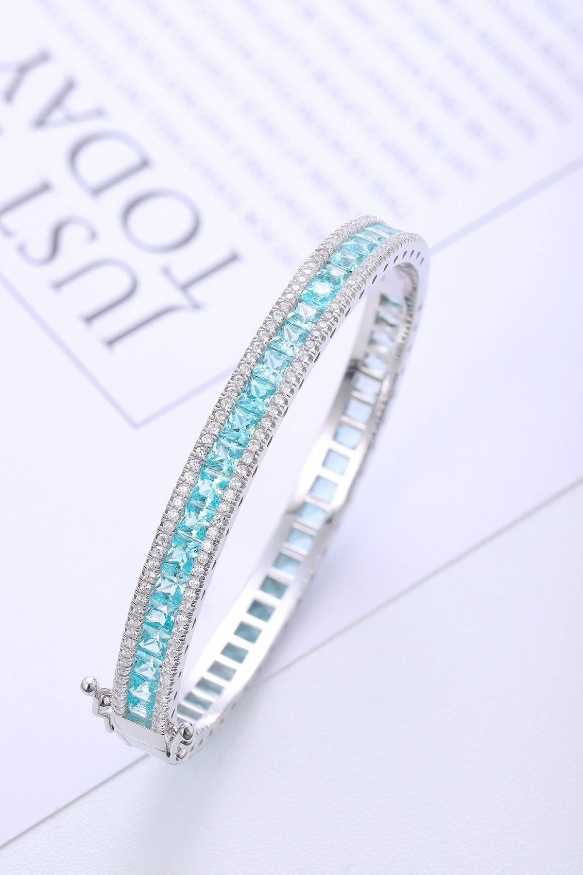 Pirmiana 2024 Hot Sale S925 Silver 16.398ct Lab Grown Paraiba Bracelet Engagement Women