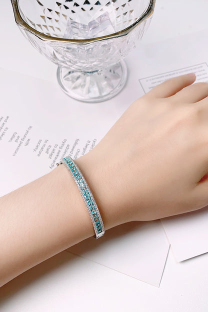 Pirmiana 2024 Hot Sale S925 Silver 16.398ct Lab Grown Paraiba Bracelet Engagement Women