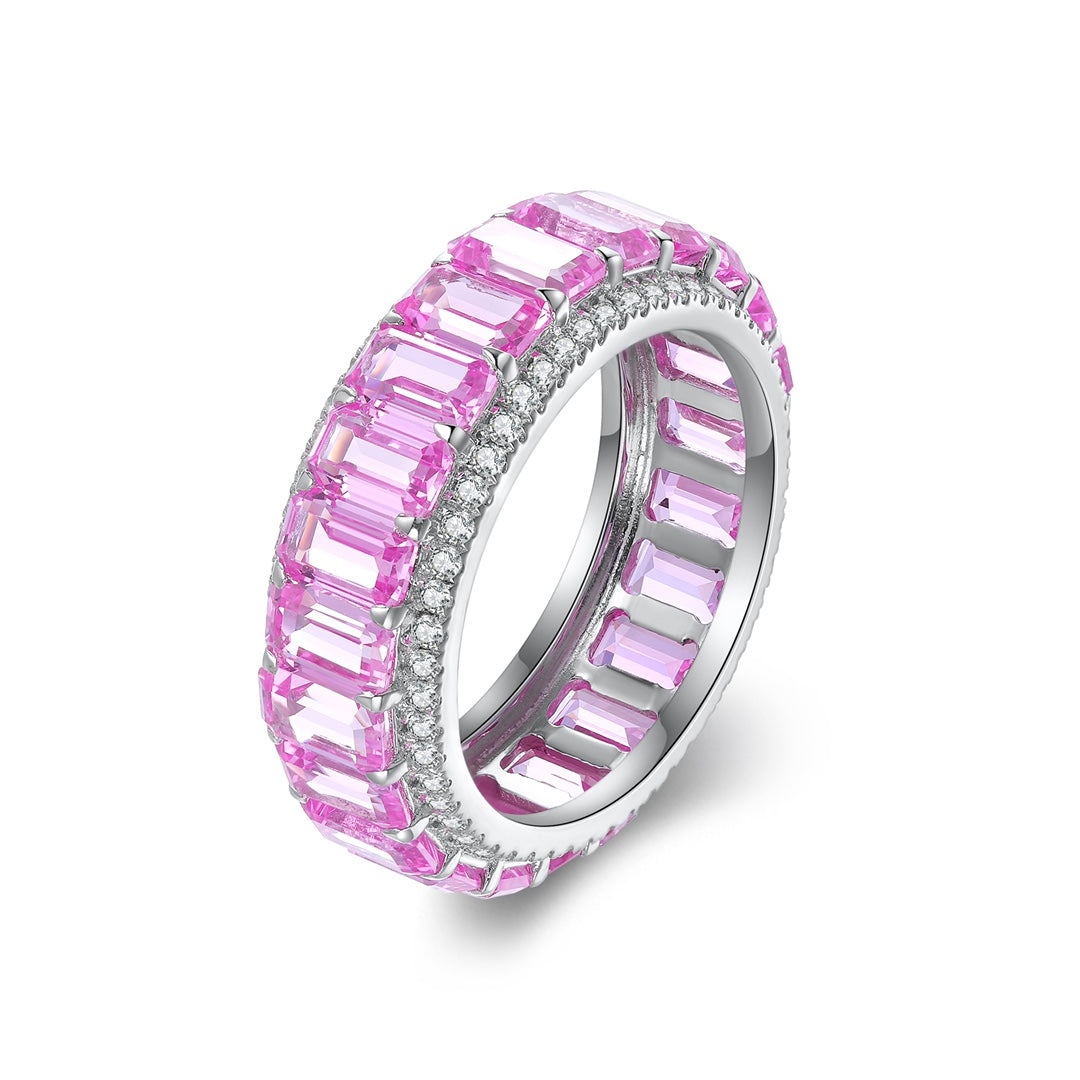 Pirmiana 2024 Hot Sale S925 Silver 0.32ct Lab Grown Sapphire Rainbow Ring Women Engagement Fashion Finger Gemstone Jewelry