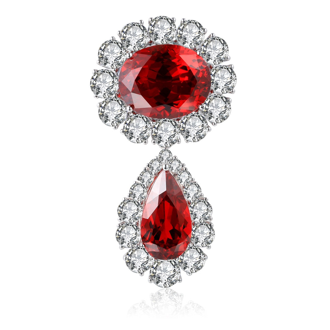 Pirmiana 2024 Hot Sale 18k Gold 6.70ct  Lab Grown Ruby Brooch Engagement Women