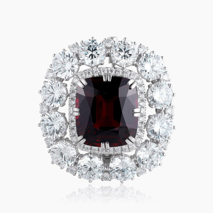 Pirmiana 2024 Hot Sale S925 Silver 31.53ct Natural Garnet Brooch Gemstone Elegant Jewelry Women Party Gift