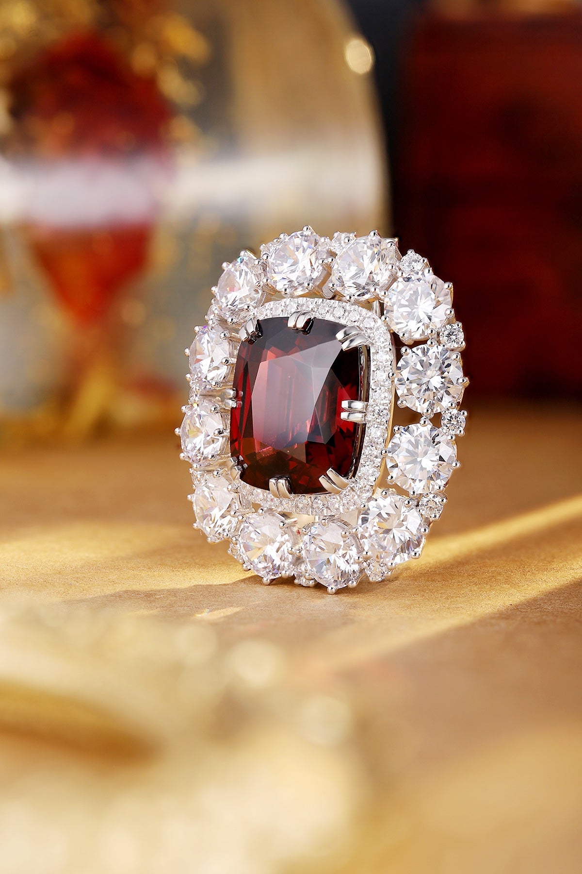 Pirmiana 2024 Hot Sale S925 Silver 31.53ct Natural Garnet Brooch Gemstone Elegant Jewelry Women Party Gift