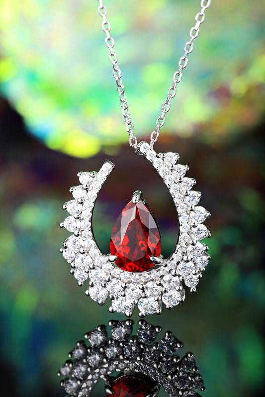 Pirmiana New S925 Silver 2.7ct Lad Grown Ruby Necklace High Fine Jewelry for Women Party Gift