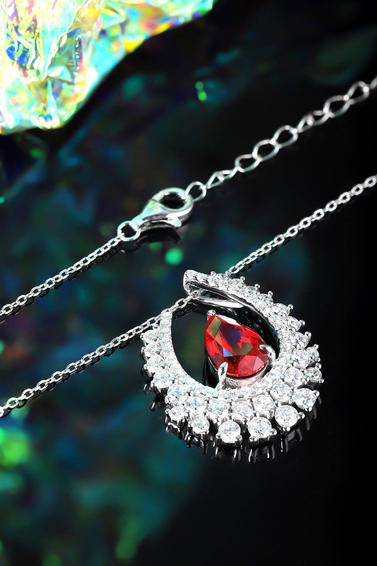 Pirmiana New S925 Silver 2.7ct Lad Grown Ruby Necklace High Fine Jewelry for Women Party Gift