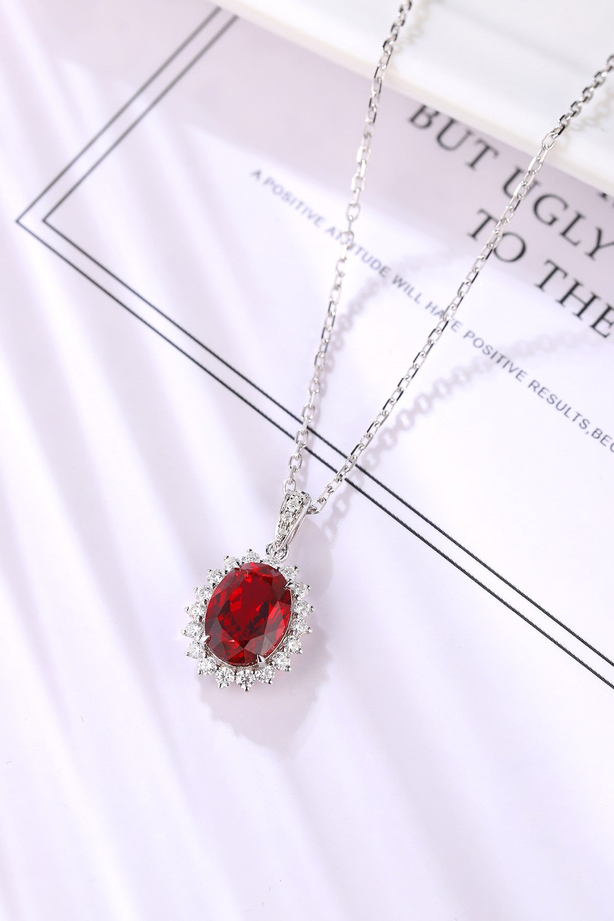 Pirmiana New S925 Silver 2.05ct Lad Grown Ruby Necklace High Fine Jewelry for Women Party Gift