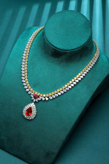 Pirmiana New S925 Silver 11.08ct Lad Grown Ruby Necklace High Fine Jewelry for Women Party Gift