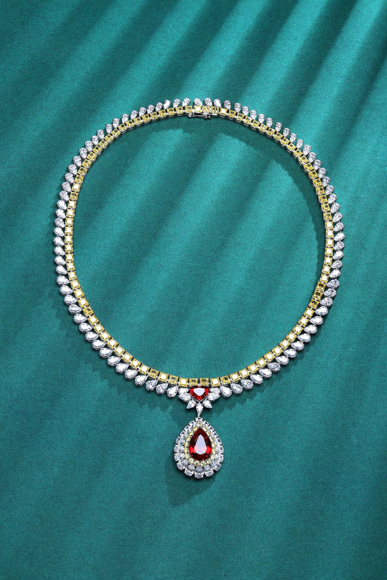 Pirmiana New S925 Silver 11.08ct Lad Grown Ruby Necklace High Fine Jewelry for Women Party Gift