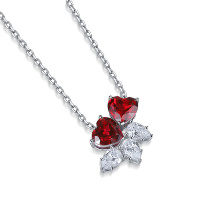 Pirmiana New S925 Silver 3.528ct Lad Grown Ruby Necklace High Fine Jewelry for Women Party Gift