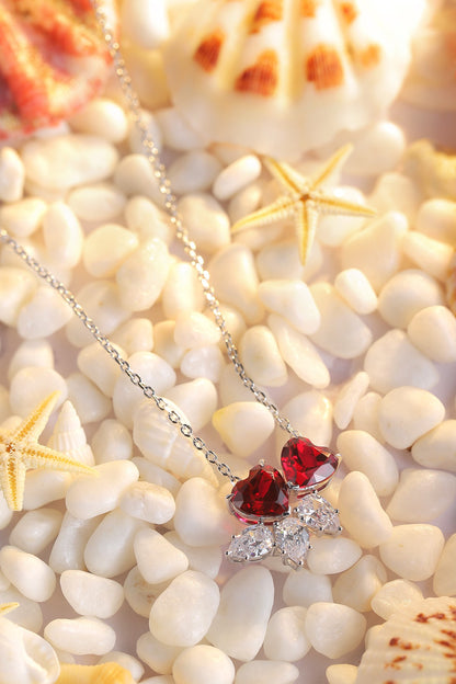 Pirmiana New S925 Silver 3.528ct Lad Grown Ruby Necklace High Fine Jewelry for Women Party Gift