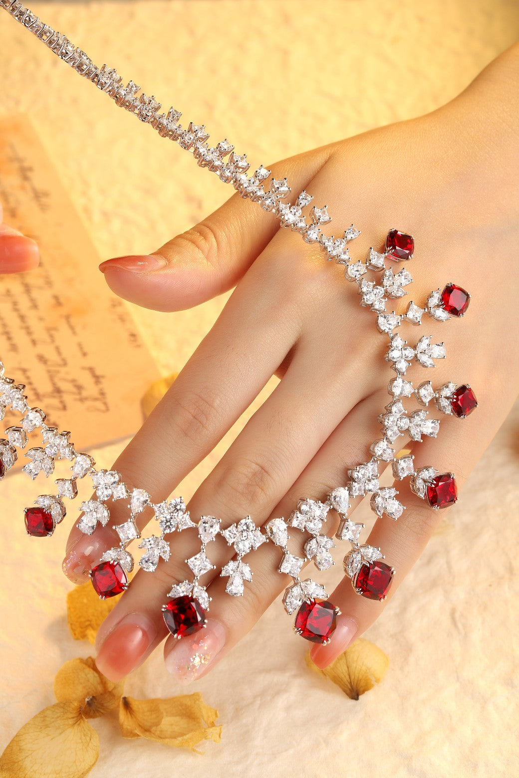 Pirmiana New S925 Silver 34.32ct Lad Grown Ruby Necklace High Fine Jewelry for Women Party Gift