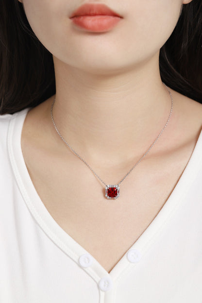 Pirmiana New S925 Silver 3.3ct Lad Grown Ruby Necklace High Fine Jewelry for Women Party Gift