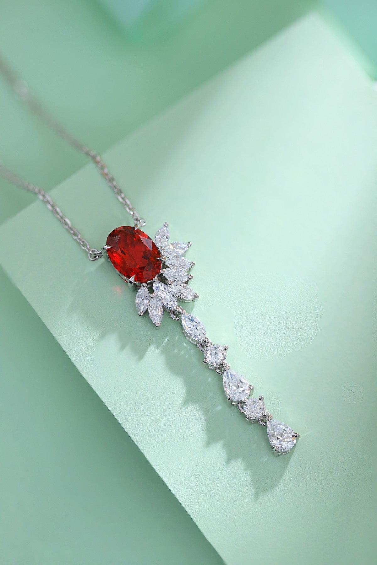 Pirmiana New S925 Silver 2.22ct Lad Grown Ruby Necklace High Fine Jewelry for Women Party Gift