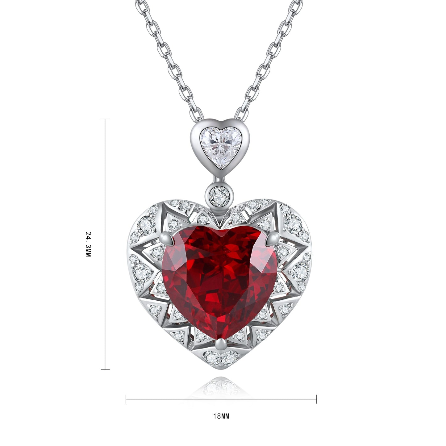 Pirmiana New S925 Silver 7.03ct Lad Grown Ruby Necklace High Fine Jewelry for Women Party Gift