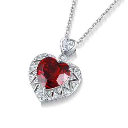 Pirmiana New S925 Silver 7.03ct Lad Grown Ruby Necklace High Fine Jewelry for Women Party Gift