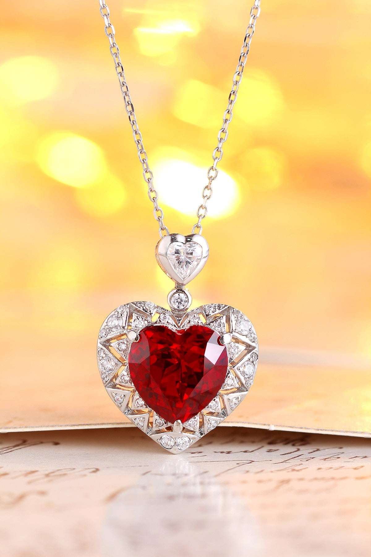 Pirmiana New S925 Silver 7.03ct Lad Grown Ruby Necklace High Fine Jewelry for Women Party Gift