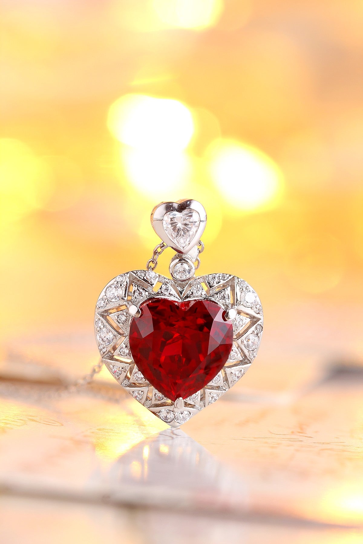 Pirmiana New S925 Silver 7.03ct Lad Grown Ruby Necklace High Fine Jewelry for Women Party Gift