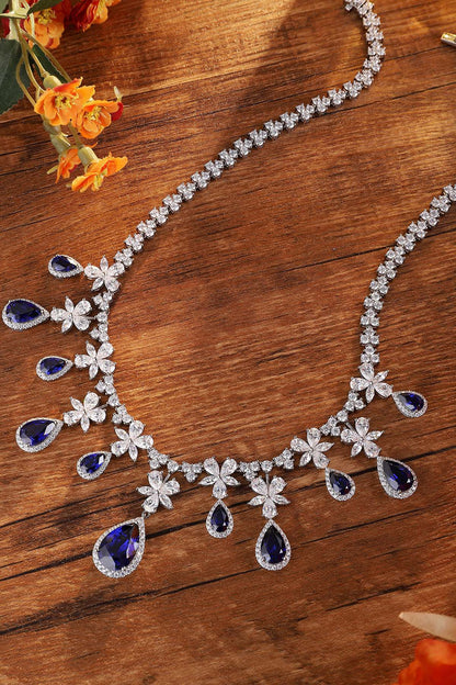 Pirmiana 2024 New Fashion S925 Silver Necklace 27.335ct Lab Grown Sapphire Pendants Necklace Jewelry For Wedding Party Gift