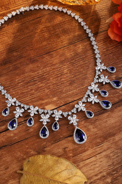 Pirmiana 2024 New Fashion S925 Silver Necklace 27.335ct Lab Grown Sapphire Pendants Necklace Jewelry For Wedding Party Gift