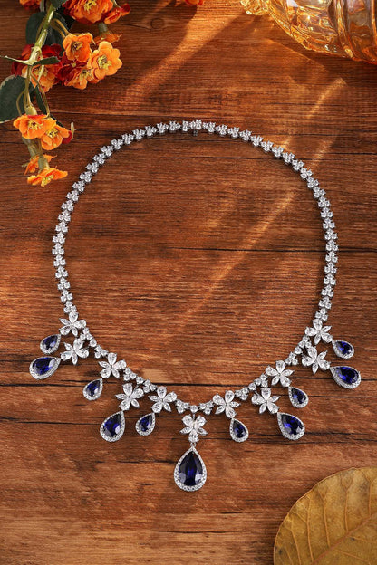 Pirmiana 2024 New Fashion S925 Silver Necklace 27.335ct Lab Grown Sapphire Pendants Necklace Jewelry For Wedding Party Gift