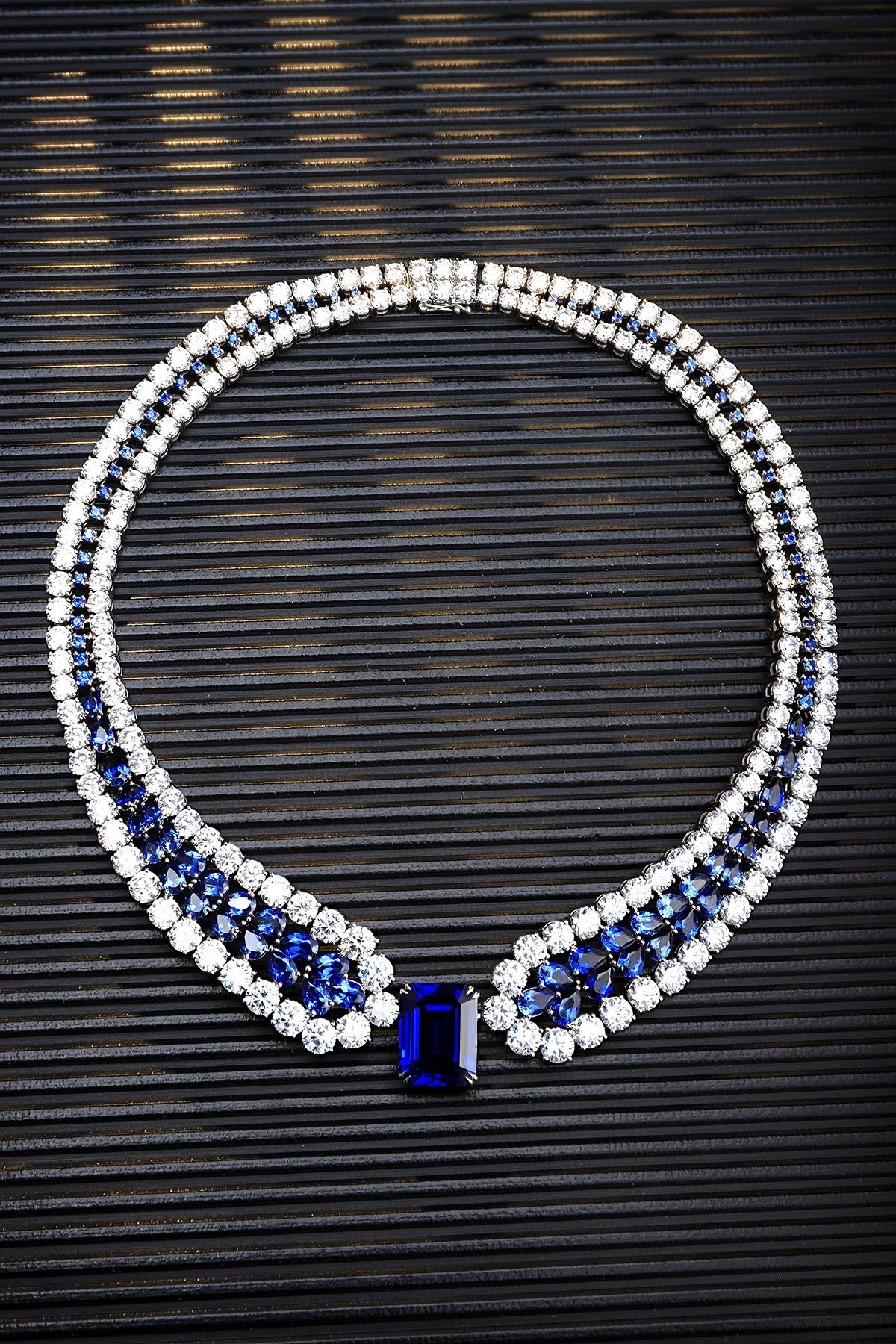 Pirmiana 2024 New Fashion S925 Silver Necklace 48.33ct Lab Grown Sapphire Pendants Necklace Jewelry For Wedding Party Gift