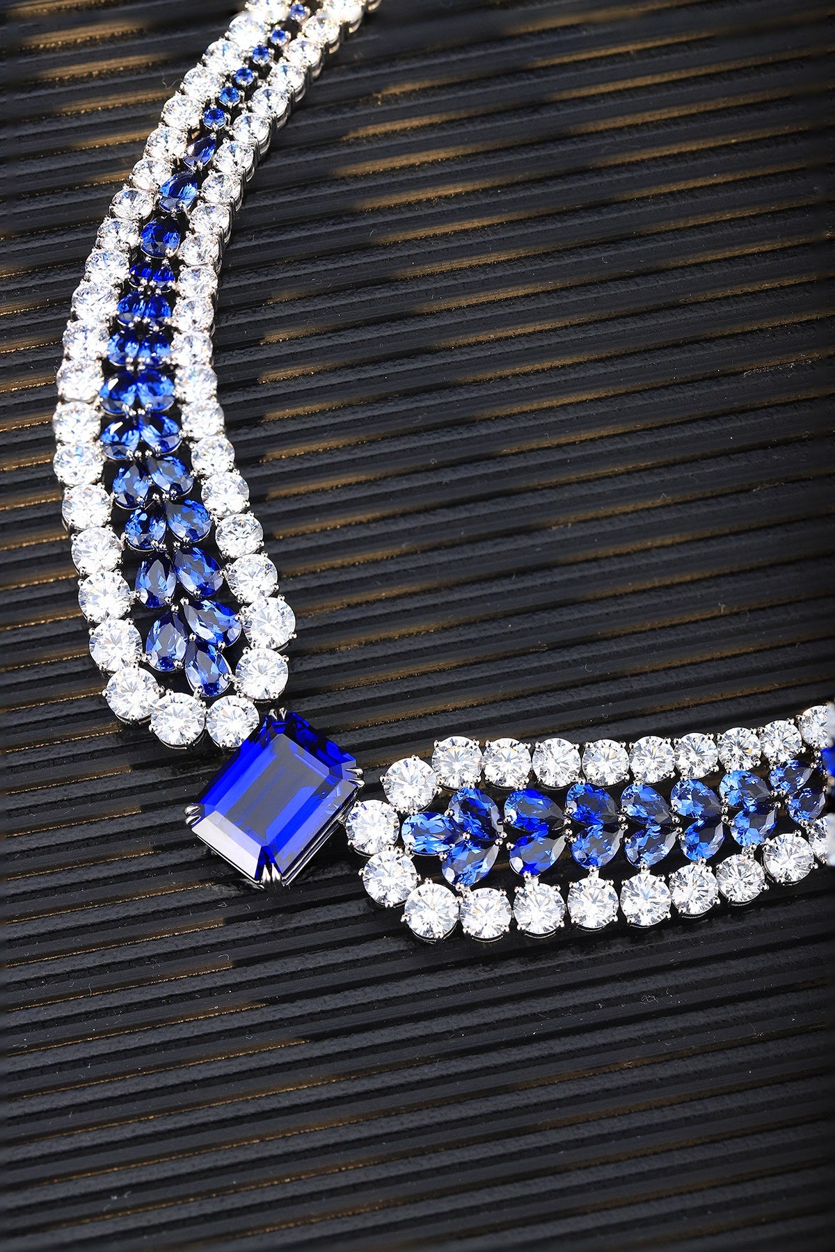 Pirmiana 2024 New Fashion S925 Silver Necklace 48.33ct Lab Grown Sapphire Pendants Necklace Jewelry For Wedding Party Gift