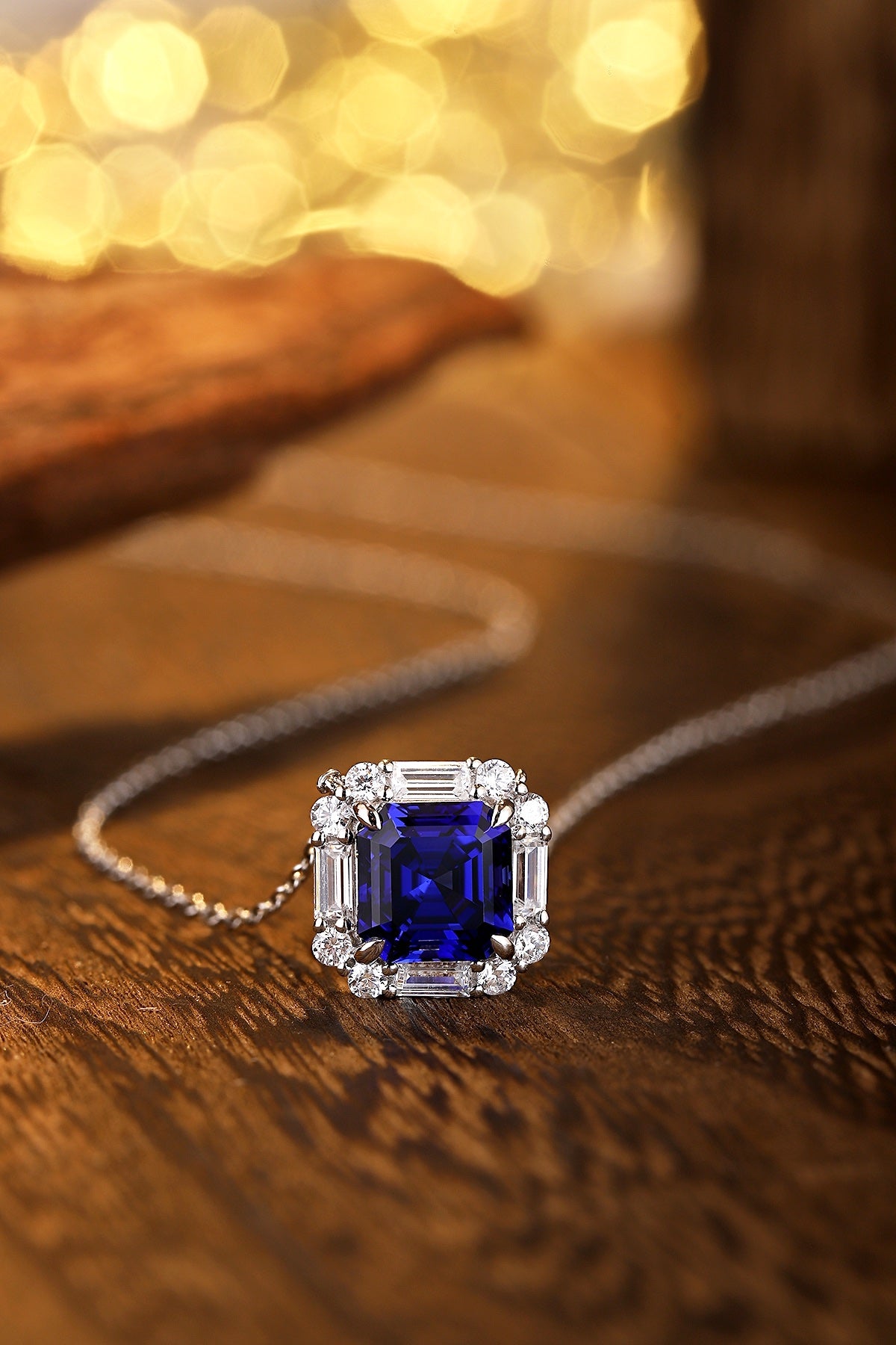 Pirmiana 2024 New Fashion S925 Silver Necklace 3.4ct Lab Grown Sapphire Pendants Necklace Jewelry For Wedding Party Gift