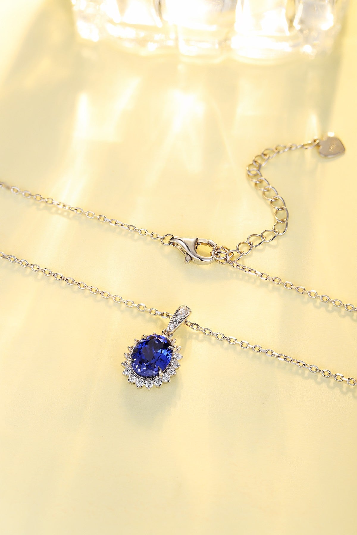 Pirmiana 2024 New Fashion S925 Silver Necklace 2.01ct Lab Grown Sapphire Pendants Necklace Jewelry For Wedding Party Gift