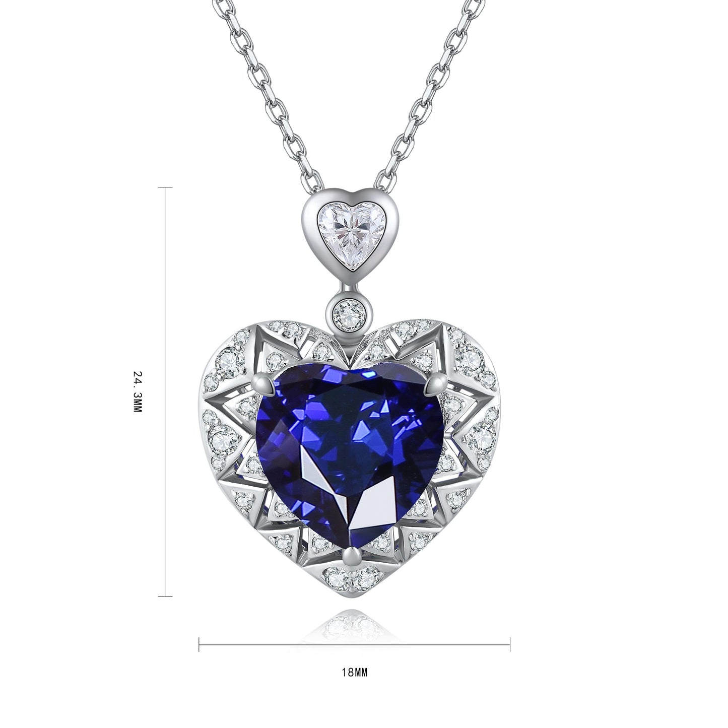 Pirmiana 2024 New Fashion S925 Silver Necklace 7.14ct Lab Grown Sapphire Pendants Necklace Jewelry For Wedding Party Gift