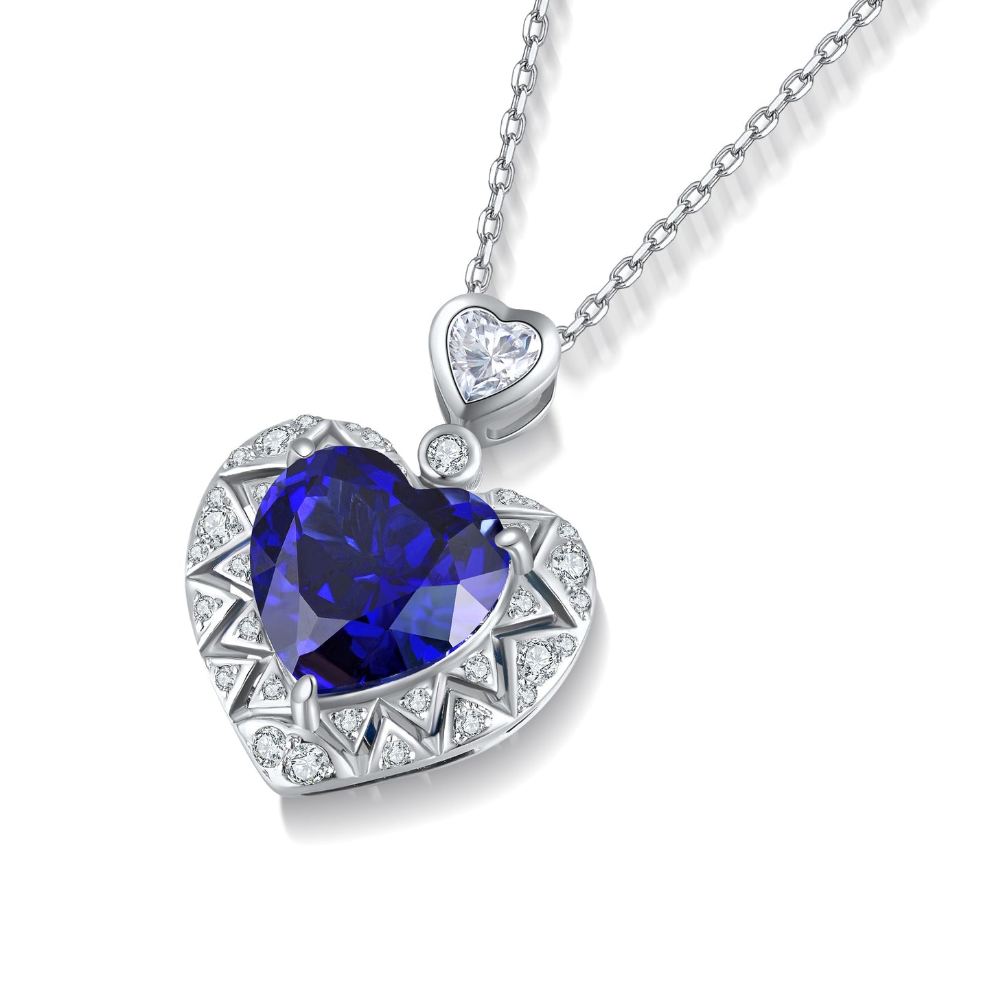 Pirmiana 2024 New Fashion S925 Silver Necklace 7.14ct Lab Grown Sapphire Pendants Necklace Jewelry For Wedding Party Gift