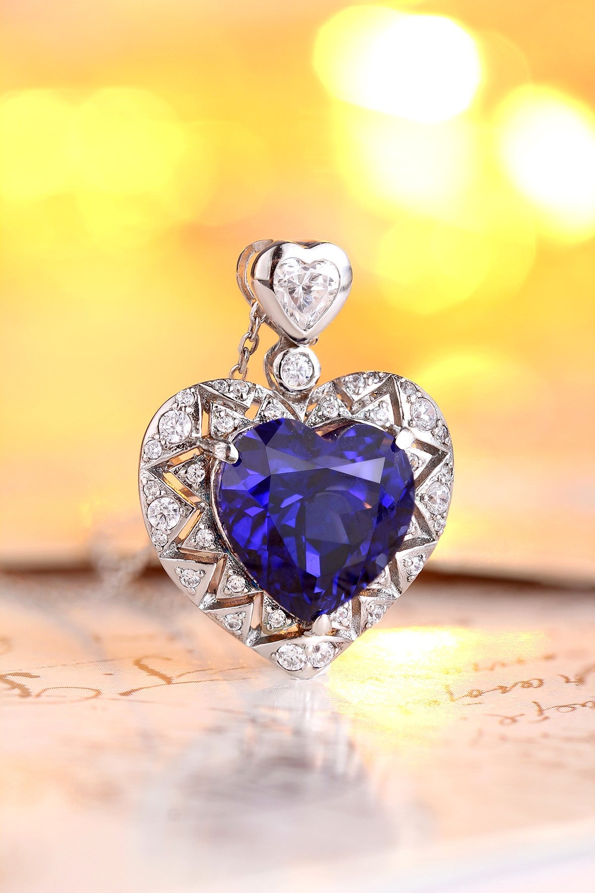 Pirmiana 2024 New Fashion S925 Silver Necklace 7.14ct Lab Grown Sapphire Pendants Necklace Jewelry For Wedding Party Gift
