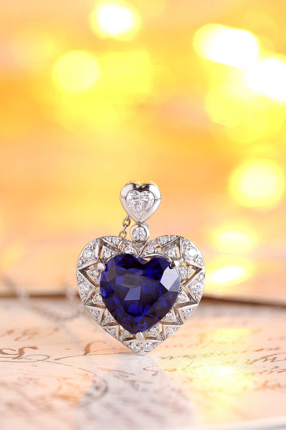 Pirmiana 2024 New Fashion S925 Silver Necklace 7.14ct Lab Grown Sapphire Pendants Necklace Jewelry For Wedding Party Gift