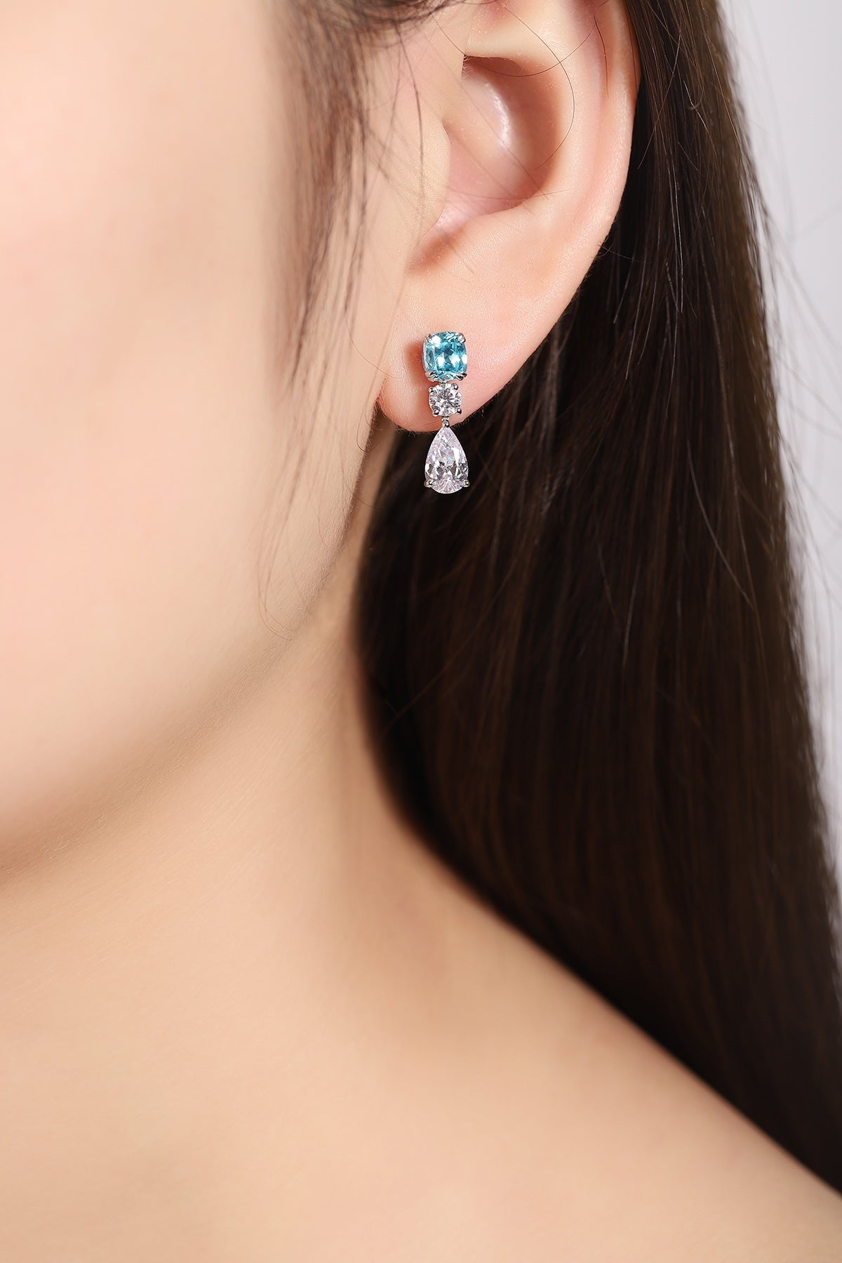Pirmiana Hot Sale 2.51ct Lab Grown Paraiba Sapphire Earrings S925 Silver Jewelry Engagement Women