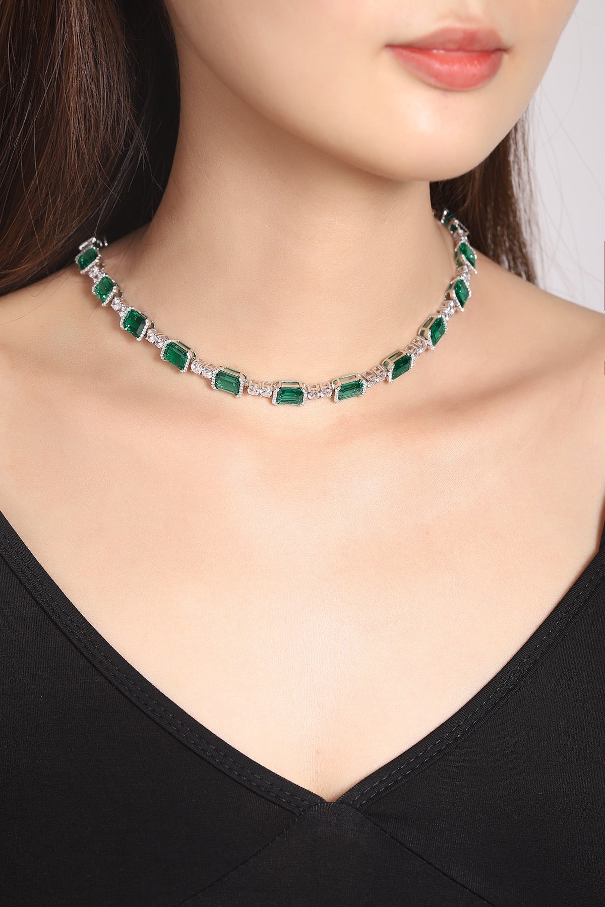 Pirmiana New Fashion 46.67ct Lab Grown Emerald Pendant Necklace S925 Silver Jewelry for Woman Gift Pendants