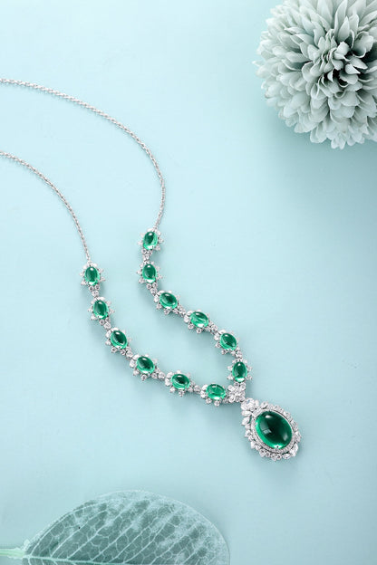 Pirmiana New Fashion 22.75ct Lab Grown Emerald Pendant Necklace S925 Silver Jewelry for Woman Gift Pendants
