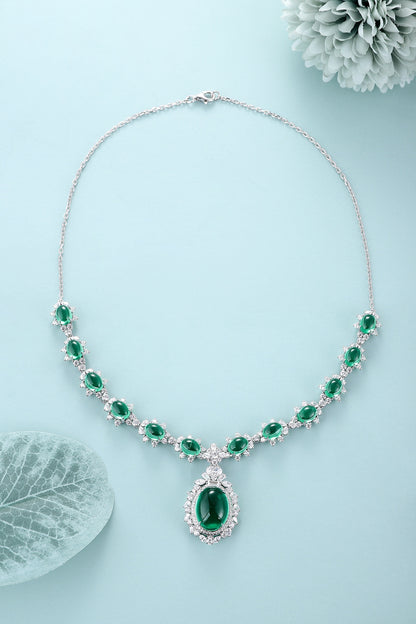 Pirmiana New Fashion 22.75ct Lab Grown Emerald Pendant Necklace S925 Silver Jewelry for Woman Gift Pendants
