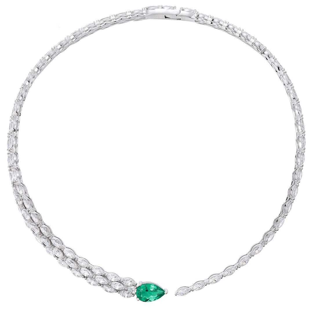 Pirmiana New Fashion 2.99ct Lab Grown Emerald Pendant Necklace S925 Silver Jewelry for Woman Gift Pendants