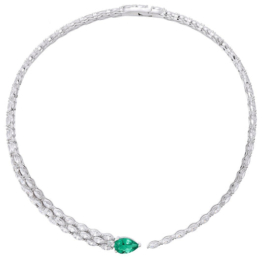 Pirmiana New Fashion 2.99ct Lab Grown Emerald Pendant Necklace S925 Silver Jewelry for Woman Gift Pendants