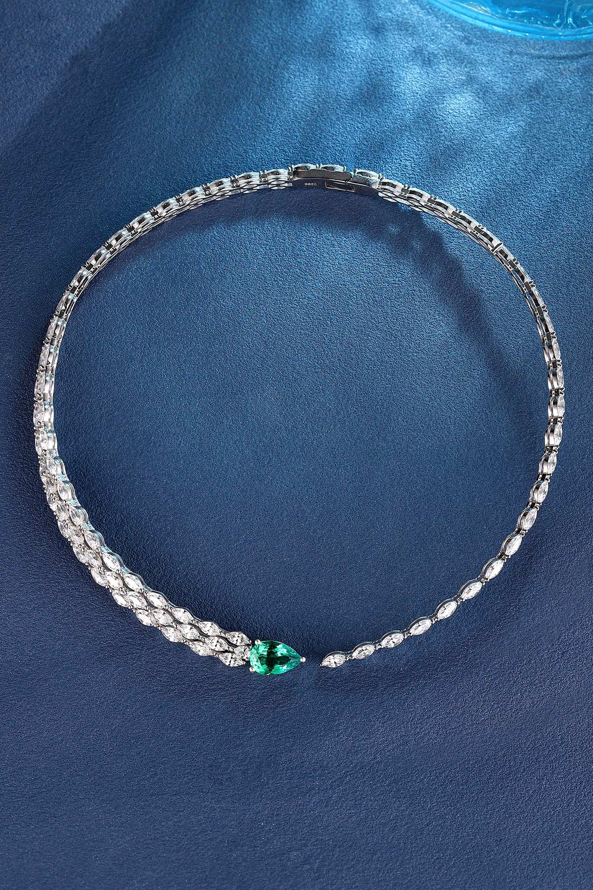 Pirmiana New Fashion 2.99ct Lab Grown Emerald Pendant Necklace S925 Silver Jewelry for Woman Gift Pendants