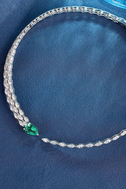 Pirmiana New Fashion 2.99ct Lab Grown Emerald Pendant Necklace S925 Silver Jewelry for Woman Gift Pendants